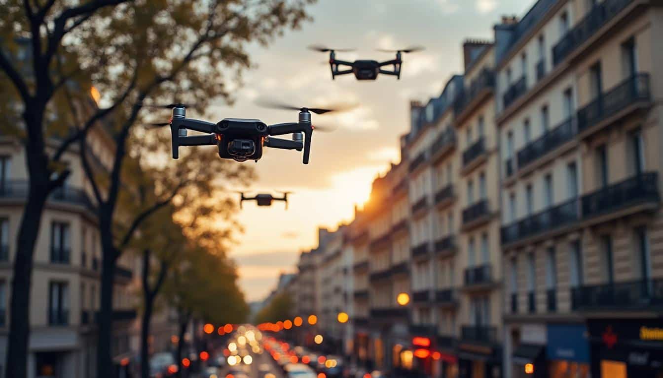 Illustration: Les défis et innovations qui façonnent le transport et la logistique par drone à Paris