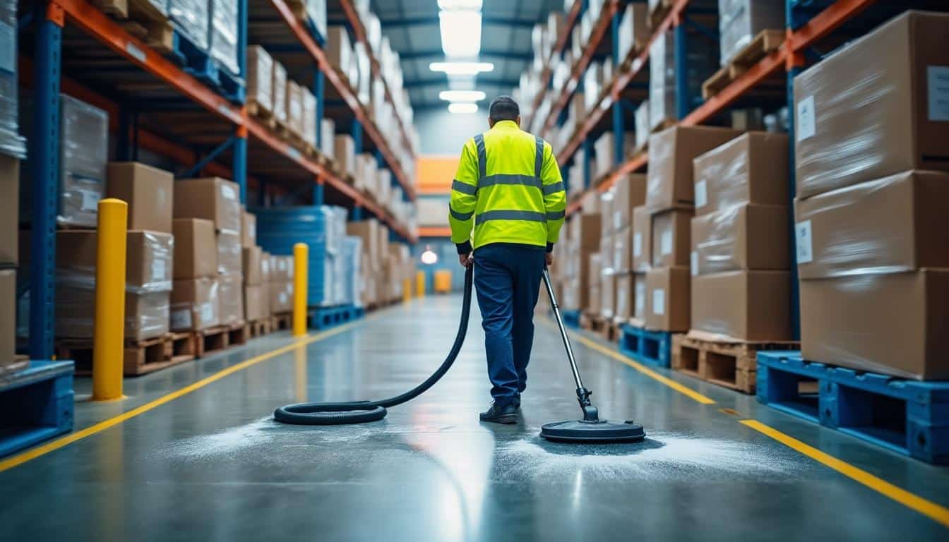 Illustration: Comprendre les enjeux et les spécificités du nettoyage dans les espaces logistiques