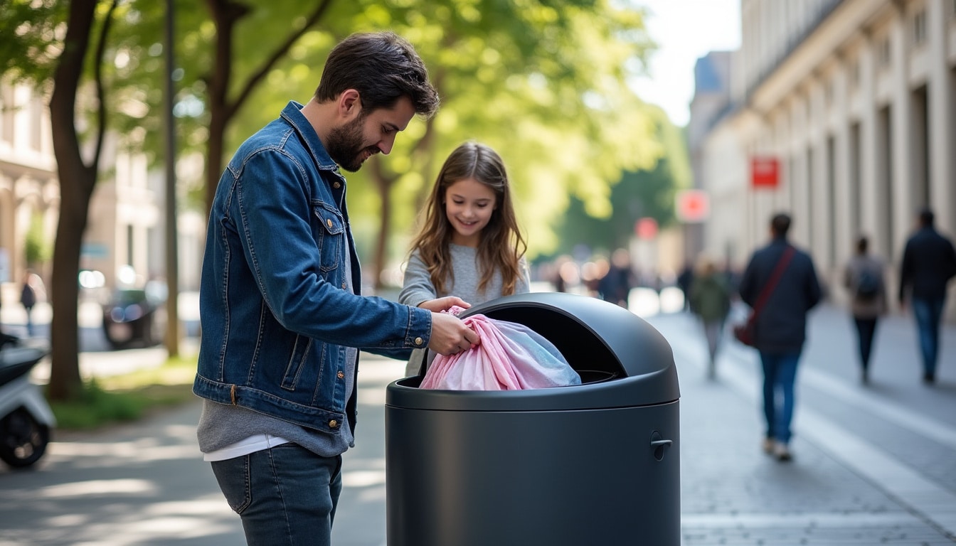 Illustration: Comprendre le rôle des conteneurs pour la collecte de vêtements